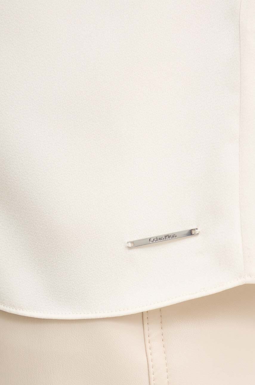 Блузка Calvin Klein жіноча колір бежевий однотонна K20K207161 