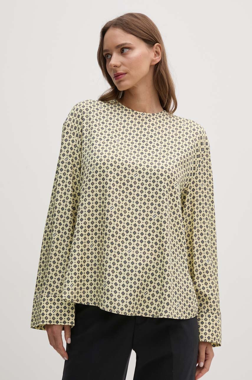 

Блуза Tommy Hilfiger в жълто с десен WW0WW42285, Жълт