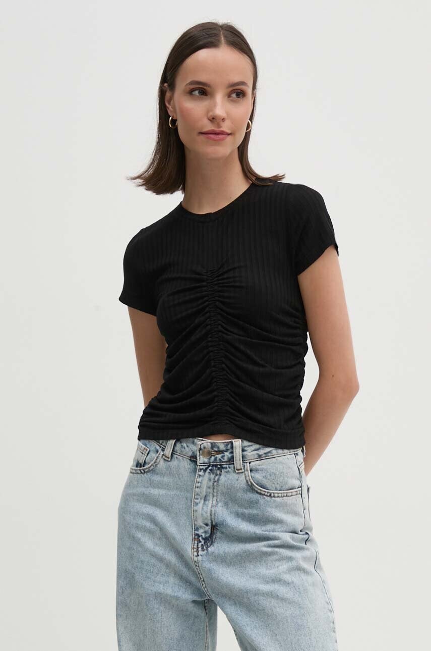Dkny tricou culoarea negru, DJ4T1038