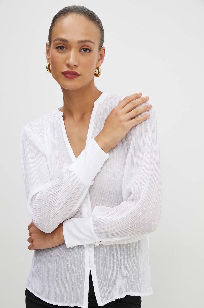 Блузка Guess LISETTE жіноча колір білий однотонна W4YH85 WGCB0 