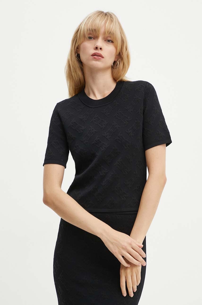 Levně Halenka Pinko dámská, černá barva, vzorovaná, 103976 A21T