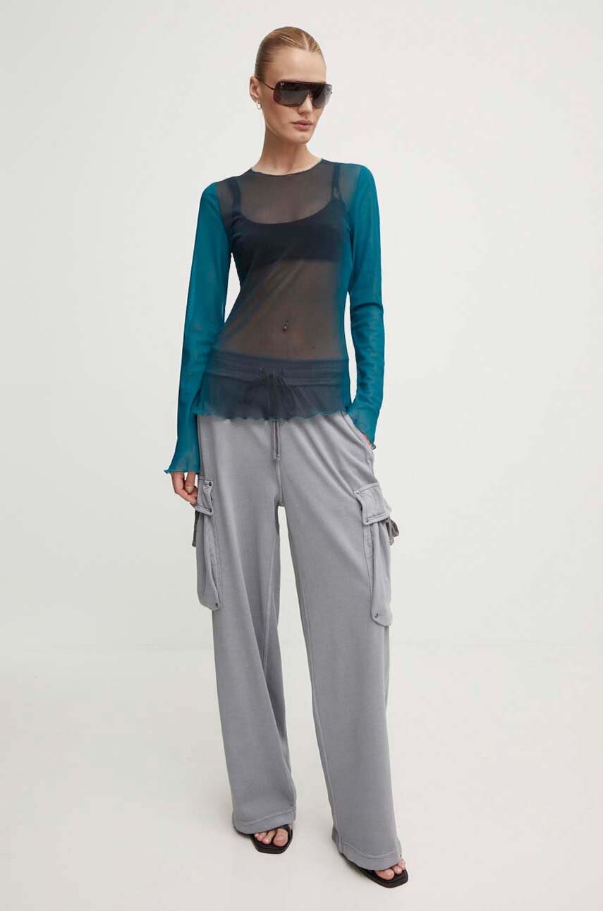 Longsleeve Won Hundred χρώμα: τιρκουάζ, 3057-13034 φωτογραφία