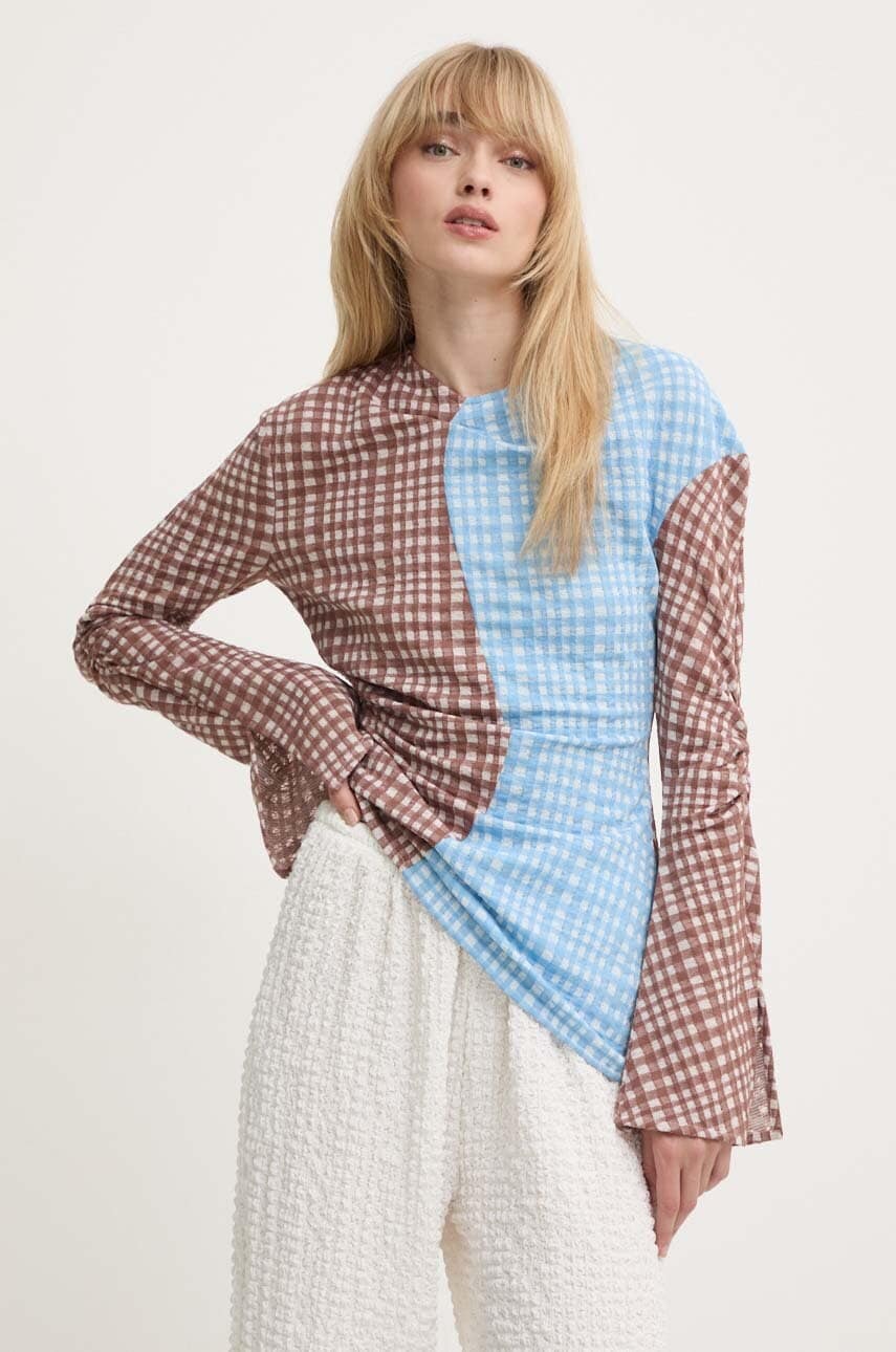 Stine Goya bluza femei, culoarea maro, modelator, SG5889 Stine Goya bluza femei, culoarea maro, modelator, SG5889