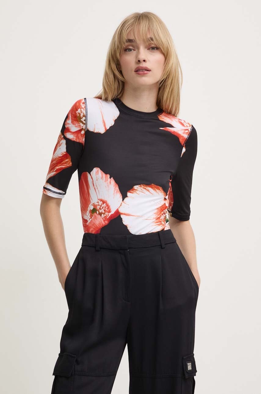 Stine Goya tricou femei, culoarea negru, SG5920 Stine Goya tricou femei, culoarea negru, SG5920