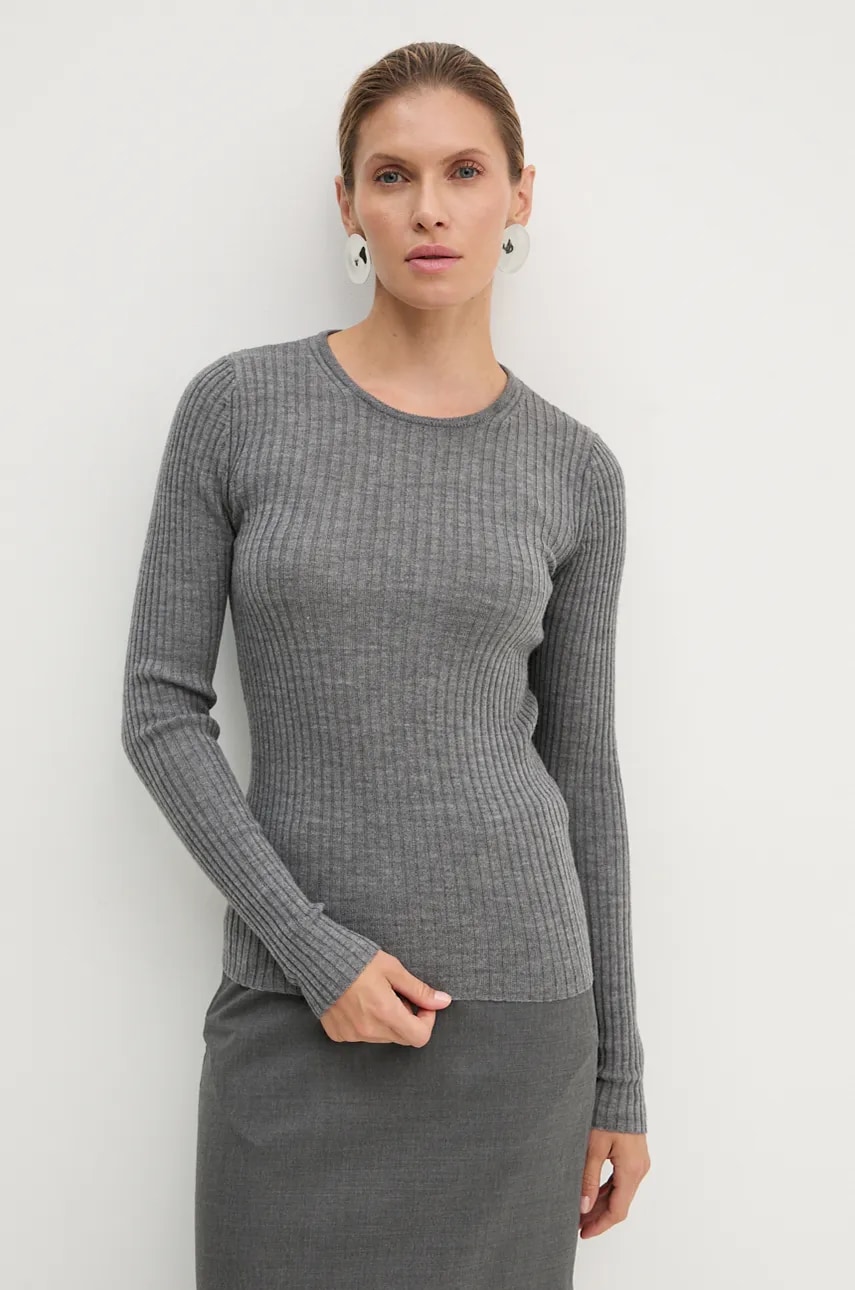 Herskind pulover de lana Camb femei, culoarea gri, light, 5312825 Herskind pulover de lana Camb femei, culoarea gri, light, 5312825