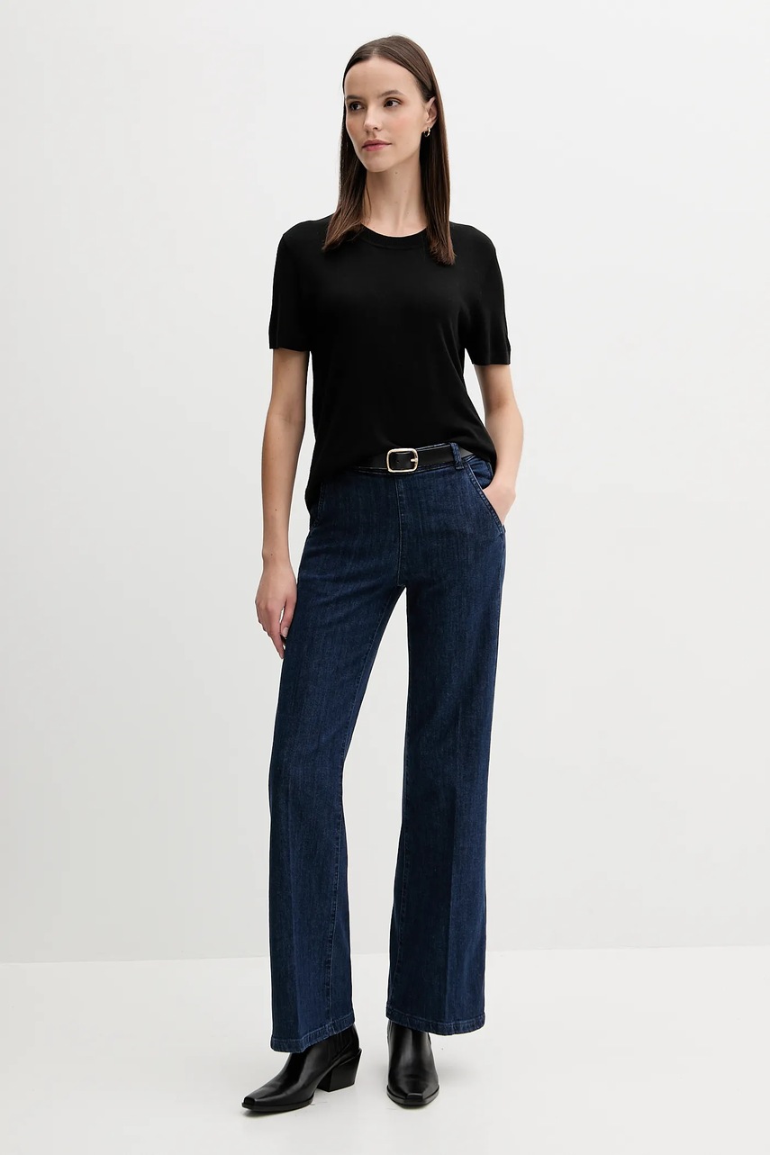 Футболка с шелком United Colors of Benetton цвет чёрный 1ZRED10BK