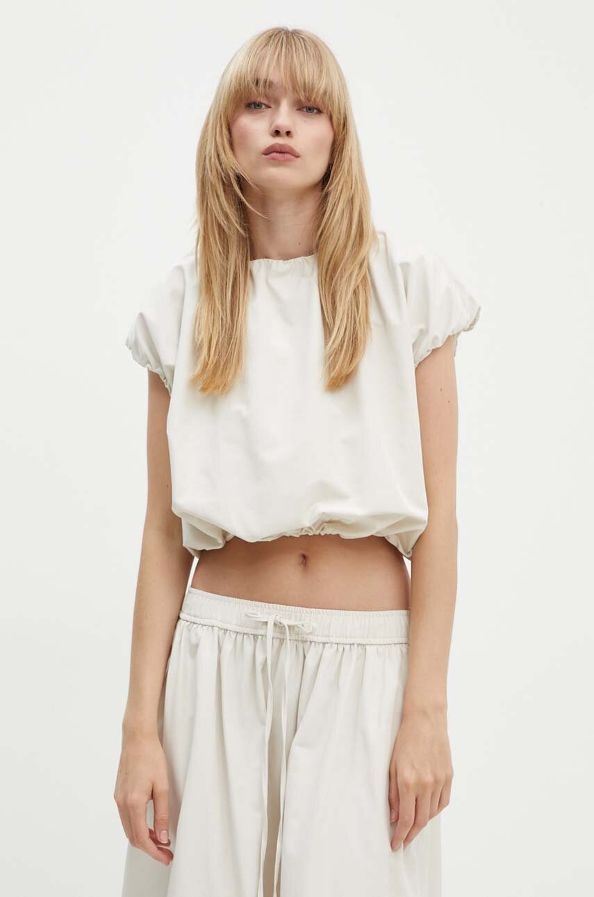 Gestuz bluza femei, culoarea bej, neted, 10909207