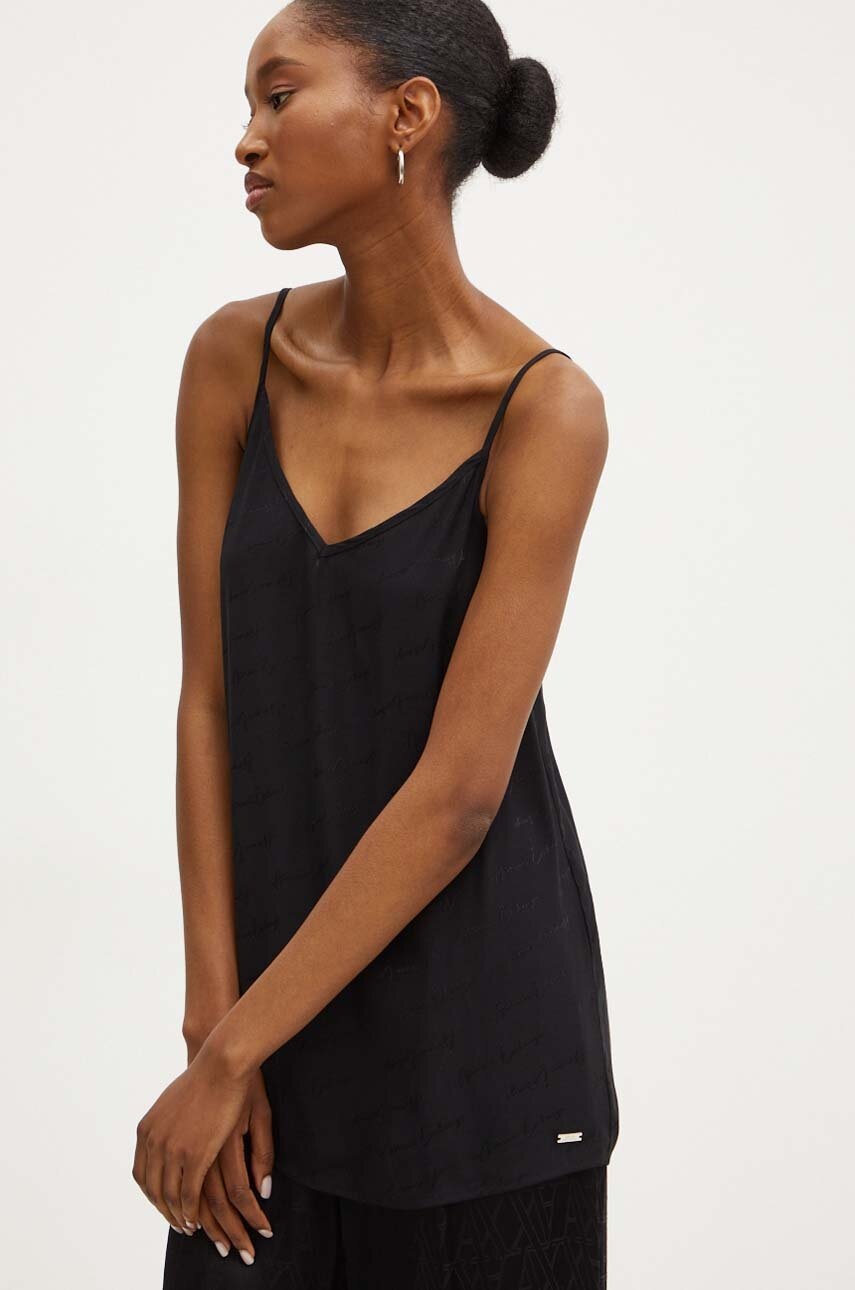 

Блуза Armani Exchange в черно с десен 6DYH20 YN4VZ, Черен