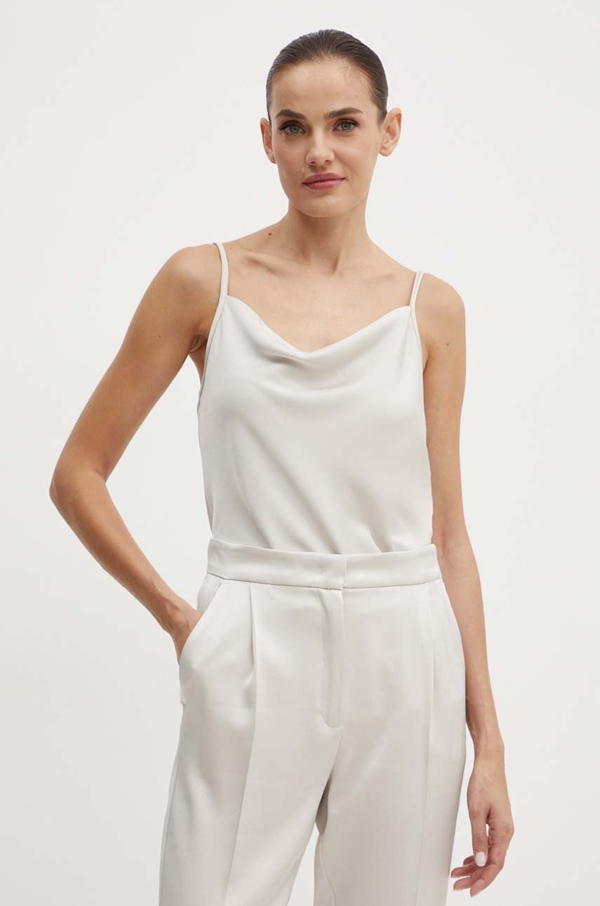 Marella top culoarea bej, neted, 2423166081200 Marella top culoarea bej, neted, 2423166081200