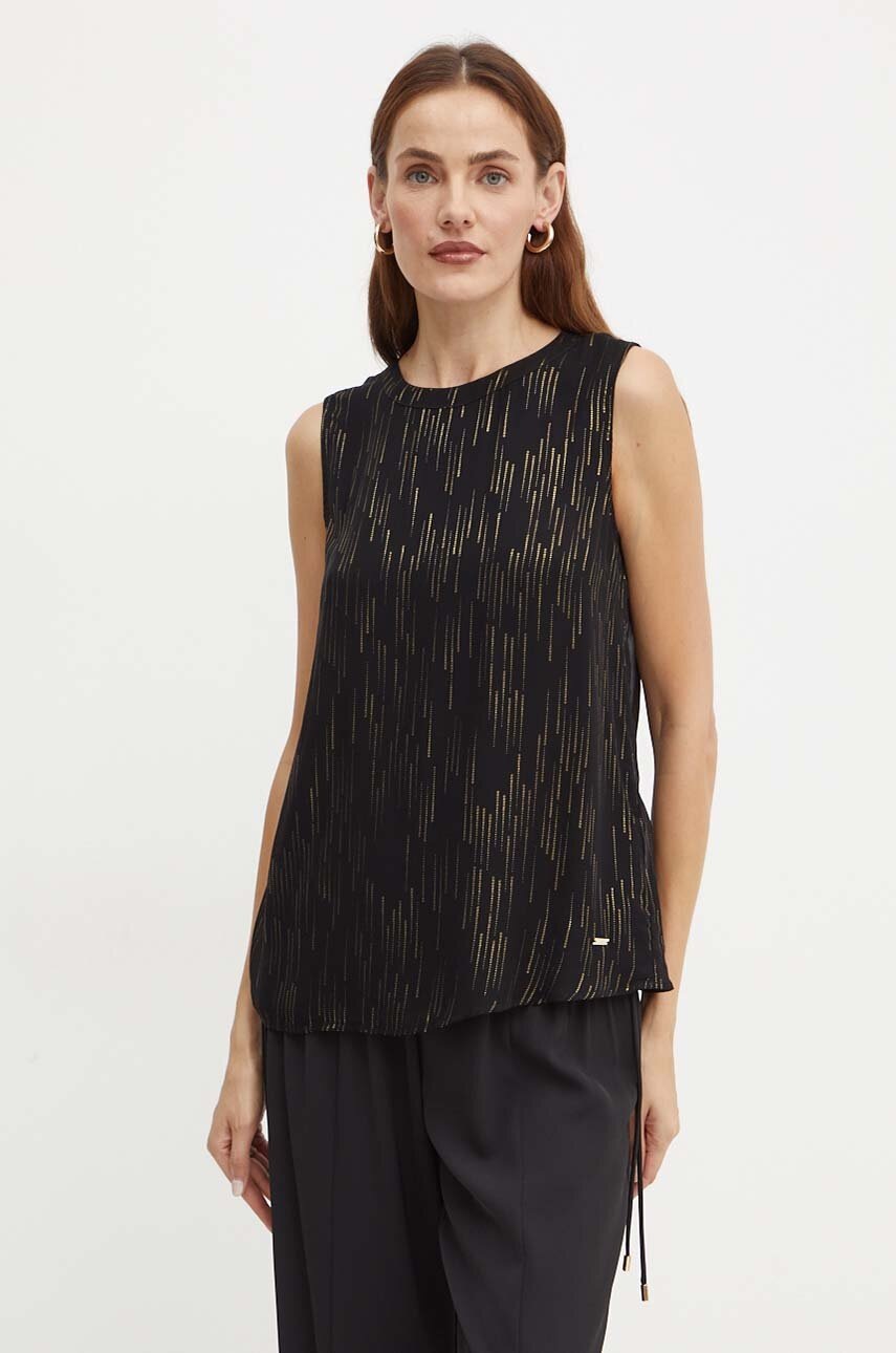 

Блуза Armani Exchange в черно с десен 6DYH44 YN2VZ, Черен