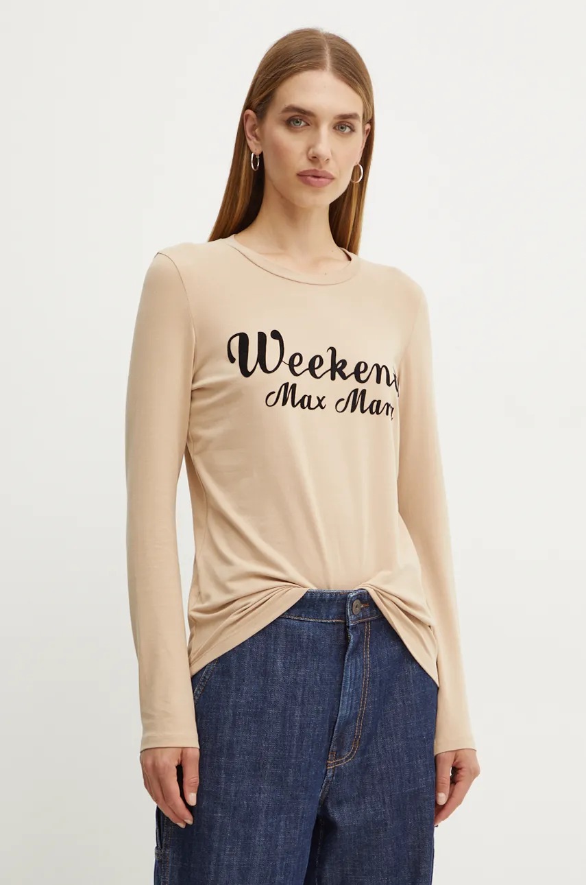 

Памучна блуза с дълги ръкави Weekend Max Mara в бежово 2425946022600, Бежов