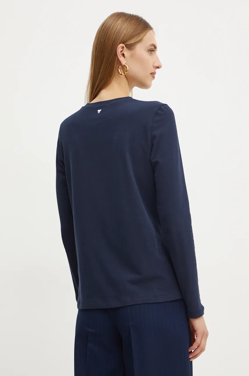 Бавовняний лонгслів Weekend Max Mara колір синій 2425946022600 