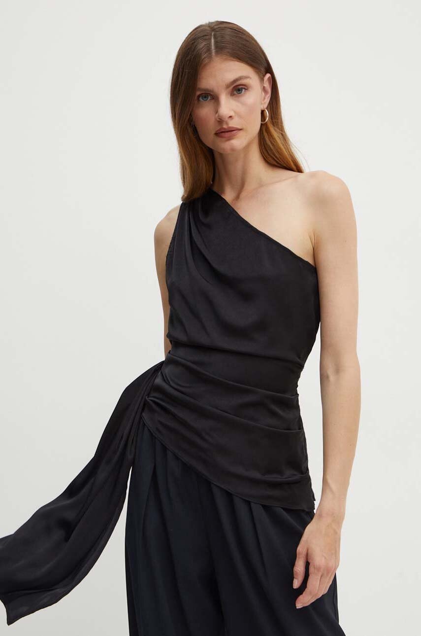 Bardot bluza ELISABETTA femei, culoarea negru, neted, 59397TB Bardot bluza ELISABETTA femei, culoarea negru, neted, 59397TB