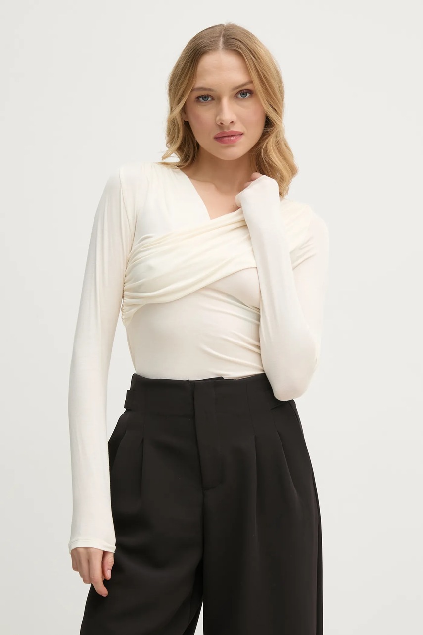 

Блуза с дълги ръкави United Colors of Benetton в бежово 32AVD108I, Бежов