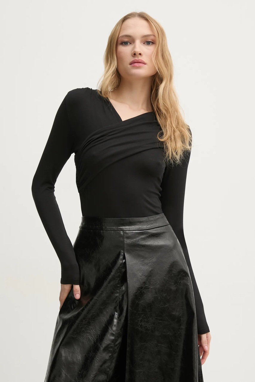 

Блуза с дълги ръкави United Colors of Benetton в черно 32AVD108I, Черен