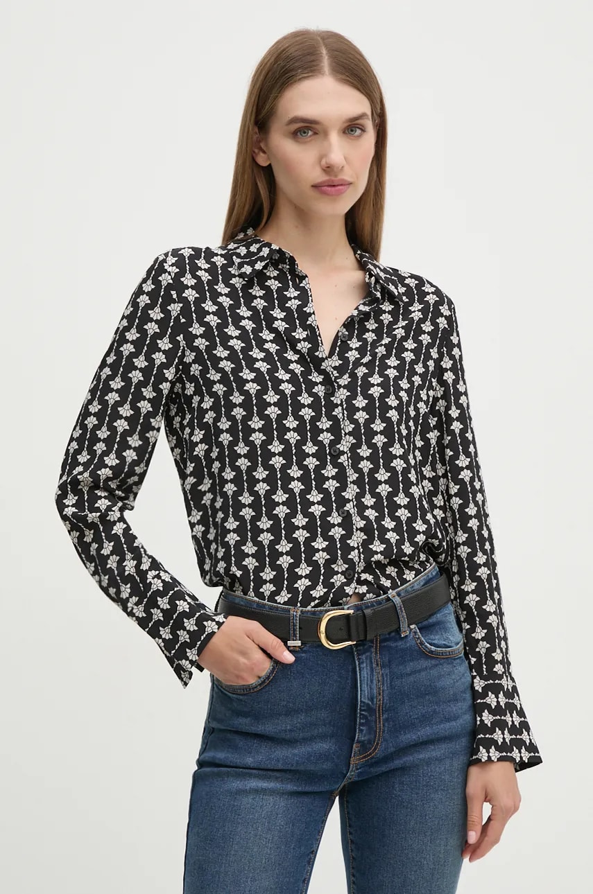 Joop! cămașă femei, culoarea negru, cu guler clasic, regular, 30043992 Joop! cămașă femei, culoarea negru, cu guler clasic, regular, 30043992