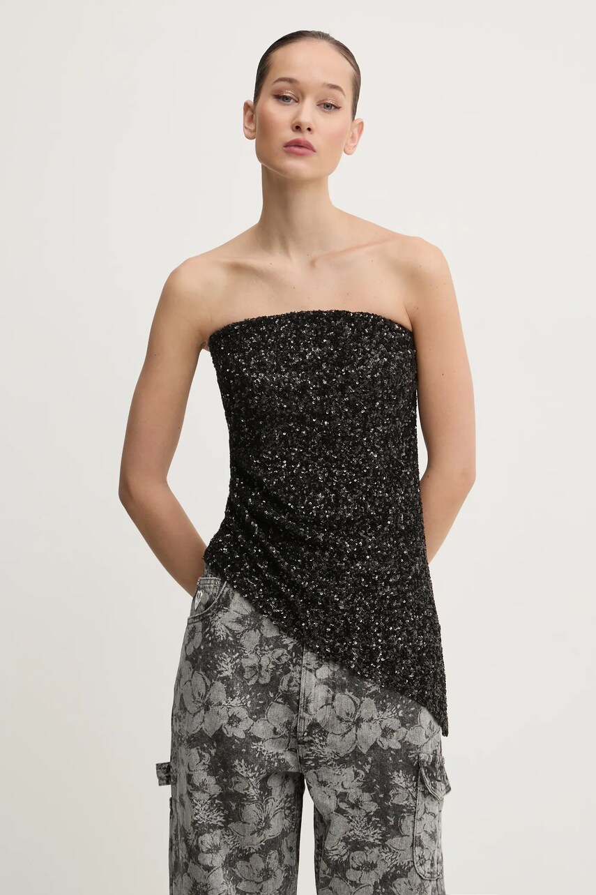 Aniye By bluza femei, culoarea negru, cu imprimeu, 181258 Aniye By bluza femei, culoarea negru, cu imprimeu, 181258