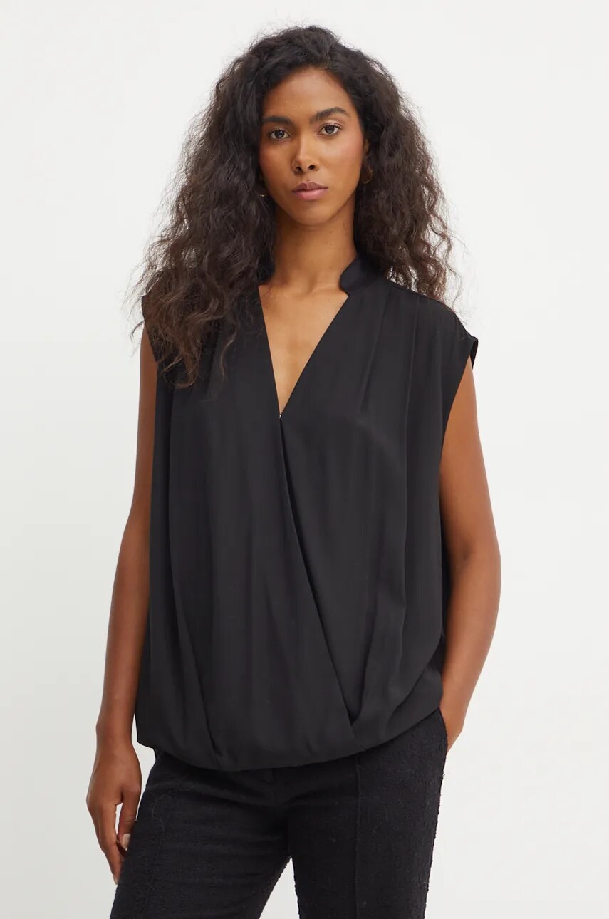BOSS bluza femei, culoarea negru, neted, 50523367
