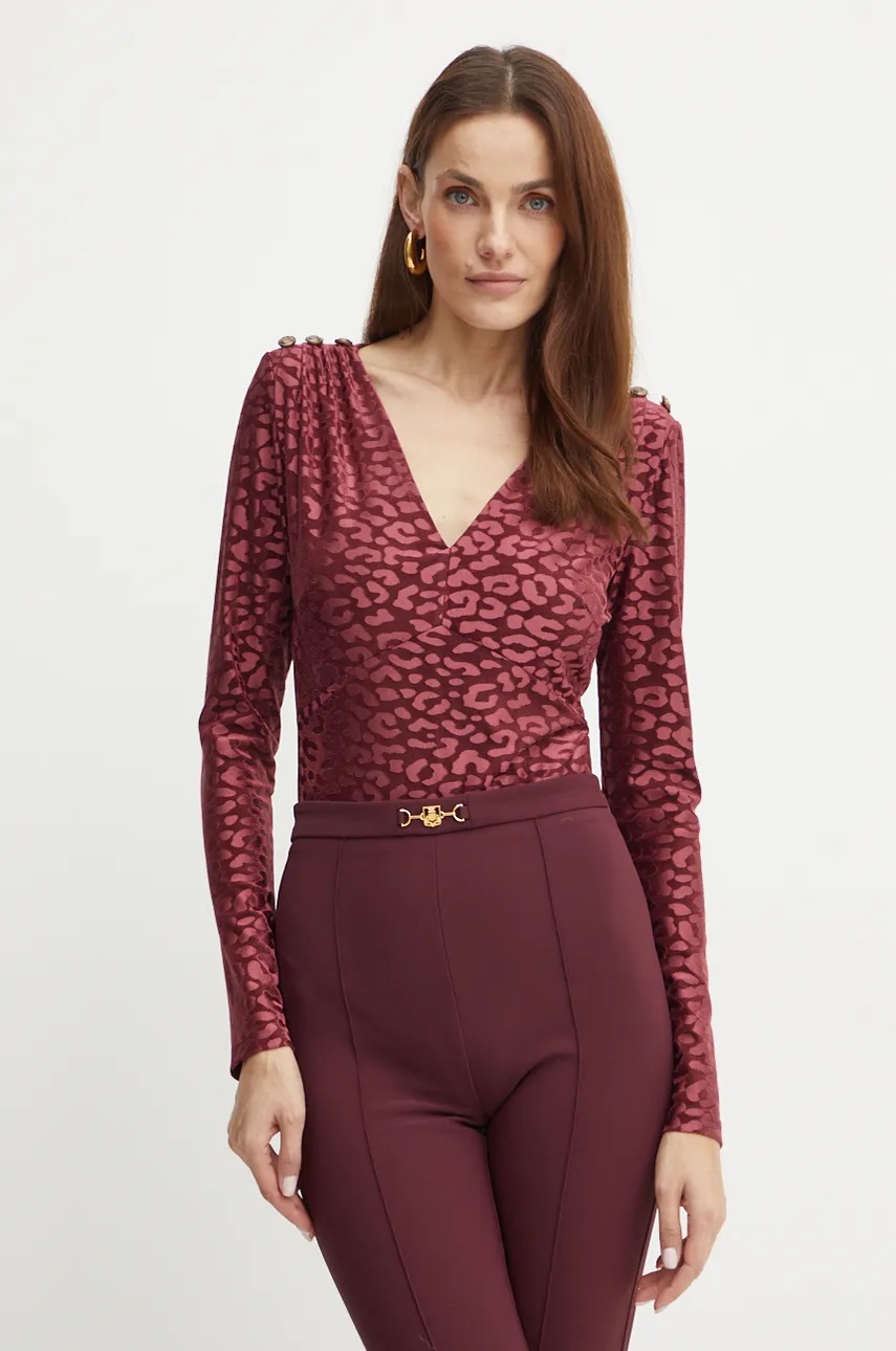 

Боди Guess ELIZABETH дамско в бордо с десен W4BP52 KCGJ2