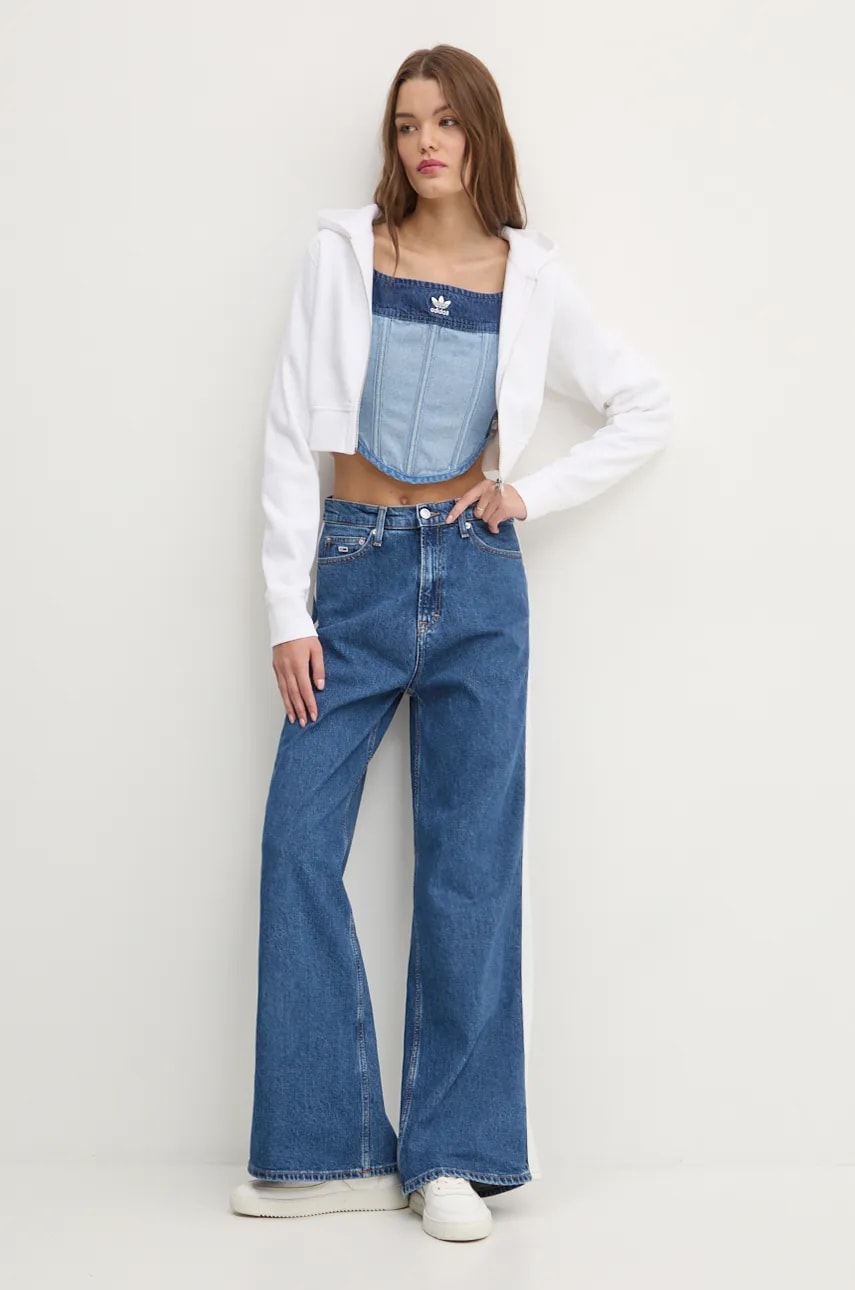 Джинсовый топ adidas Originals x Ksenia Schneider однотонная IW5671 Джинсовый топ adidas Originals x Ksenia Schneider однотонная IW5671