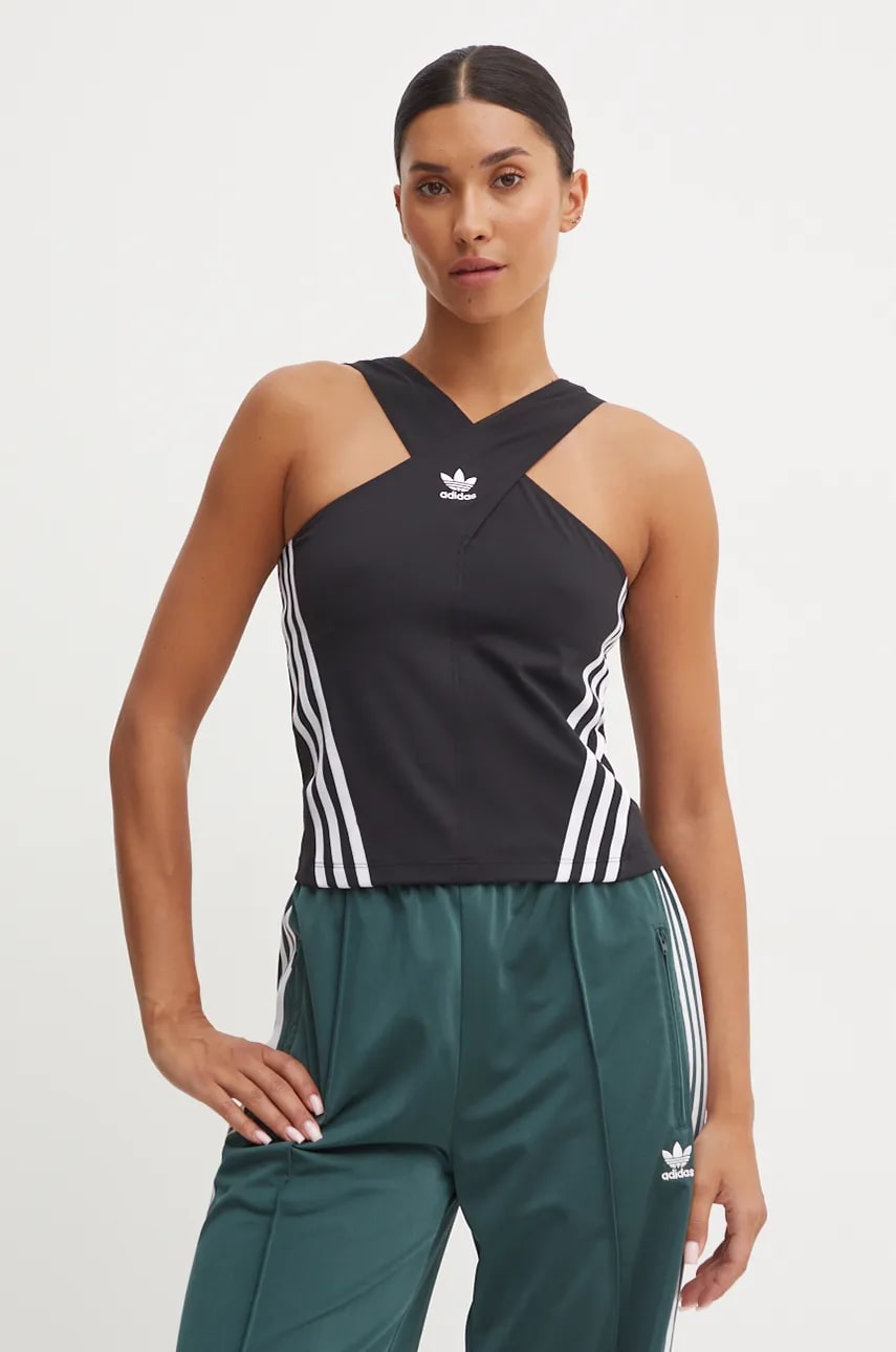 adidas Originals bluza Tank femei, culoarea negru, modelator, JM9258