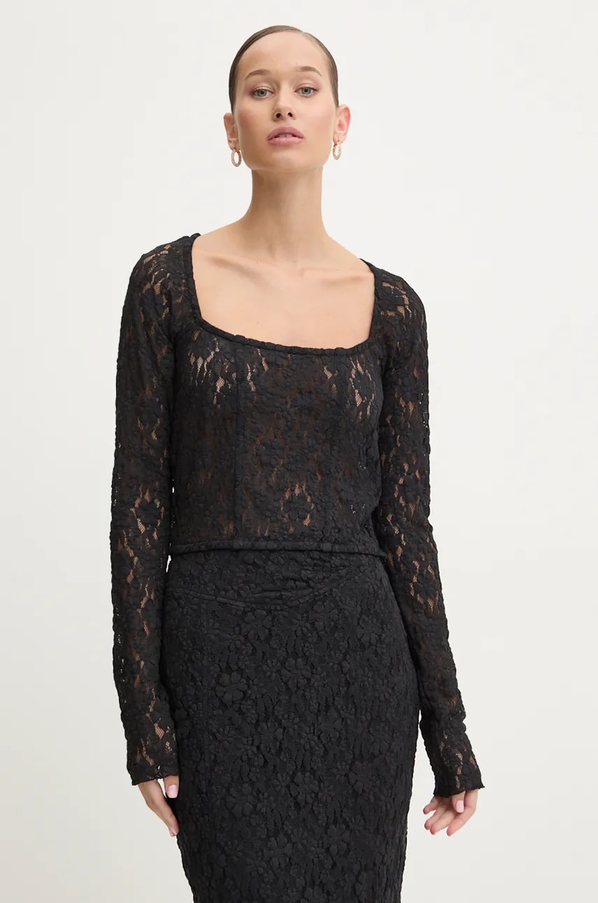 Rotate bluza femei, culoarea negru, neted, 113069100 Rotate bluza femei, culoarea negru, neted, 113069100