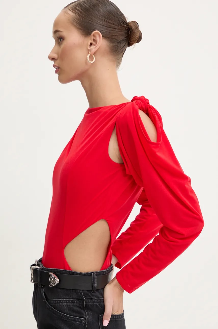 Rotate body femei, culoarea rosu, cold shoulder, 1137473017