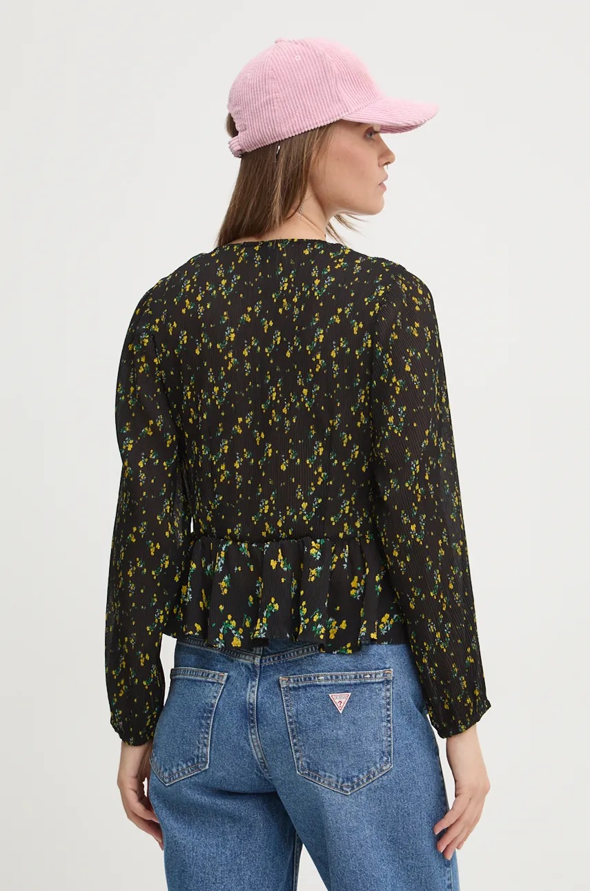 Μπλουζάκι Desigual OKAYAMA χρώμα: μαύρο, 24WWBW06 φωτογραφία