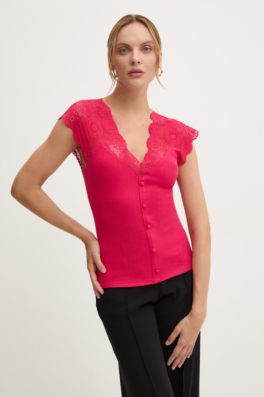 Morgan bluza DELOR femei, culoarea rosu, neted, DELOR