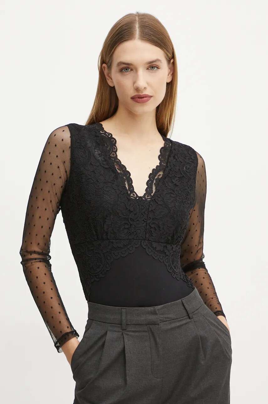 Morgan body TIRIVA femei, culoarea negru, neted, TIRIVA