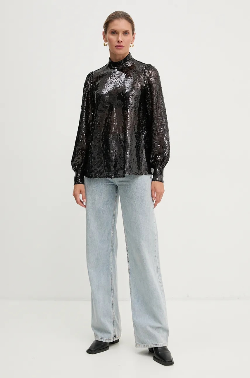 Блузка AllSaints женская цвет чёрный однотонная W032PB Блузка AllSaints женская цвет чёрный однотонная W032PB