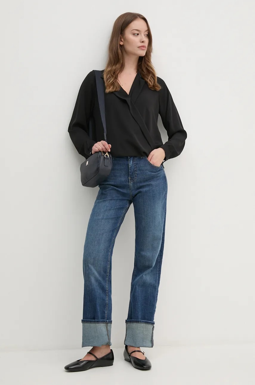 Блузка Artigli женская цвет чёрный однотонная ACBL000657 Блузка Artigli женская цвет чёрный однотонная ACBL000657