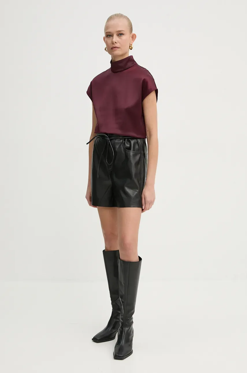 Блузка AERON женская цвет бордовый однотонная TO554535 Блузка AERON женская цвет бордовый однотонная TO554535