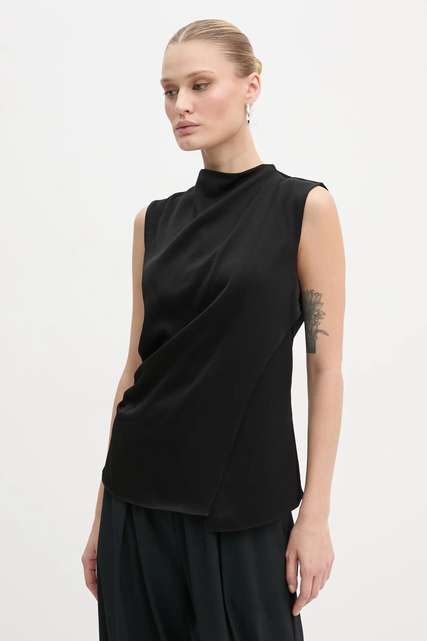 A.L.C. bluza Amira femei, culoarea negru, neted, 5TOPS01684 A.L.C. bluza Amira femei, culoarea negru, neted, 5TOPS01684
