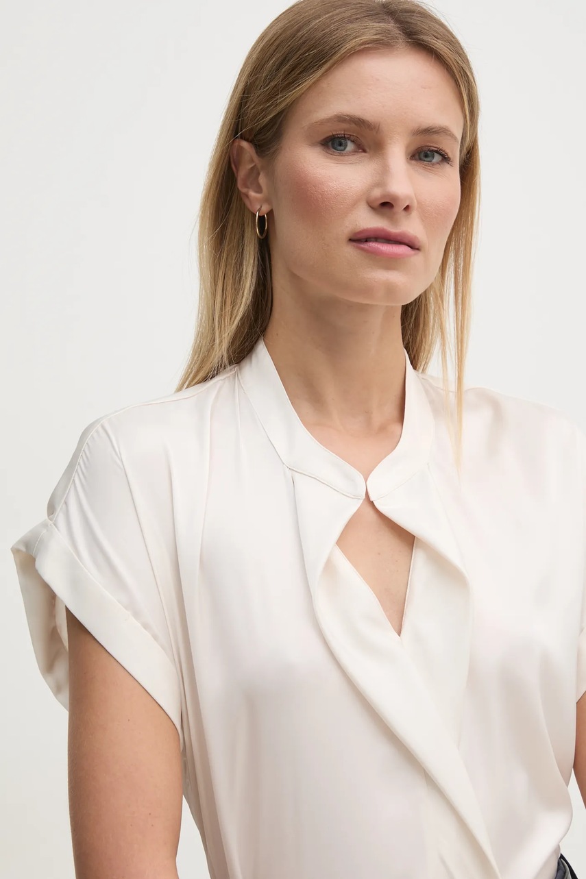 Μπλουζάκι Sandro Ferrone χρώμα: μπεζ, SFS32YBEMERCURIO φωτογραφία