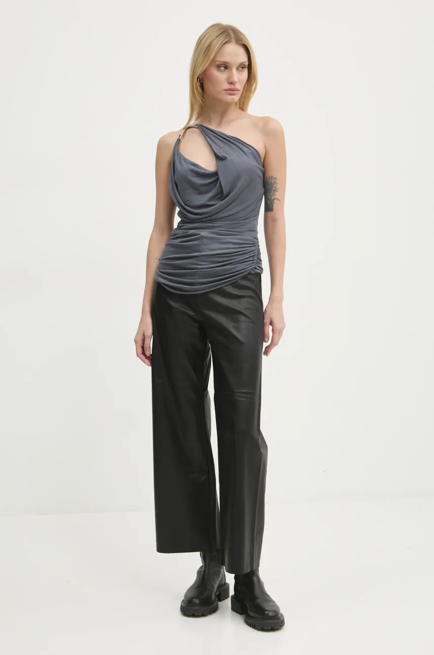 Блузка Rick Owens Lilies женская цвет серый однотонная LI02D5120RV Блузка Rick Owens Lilies женская цвет серый однотонная LI02D5120RV