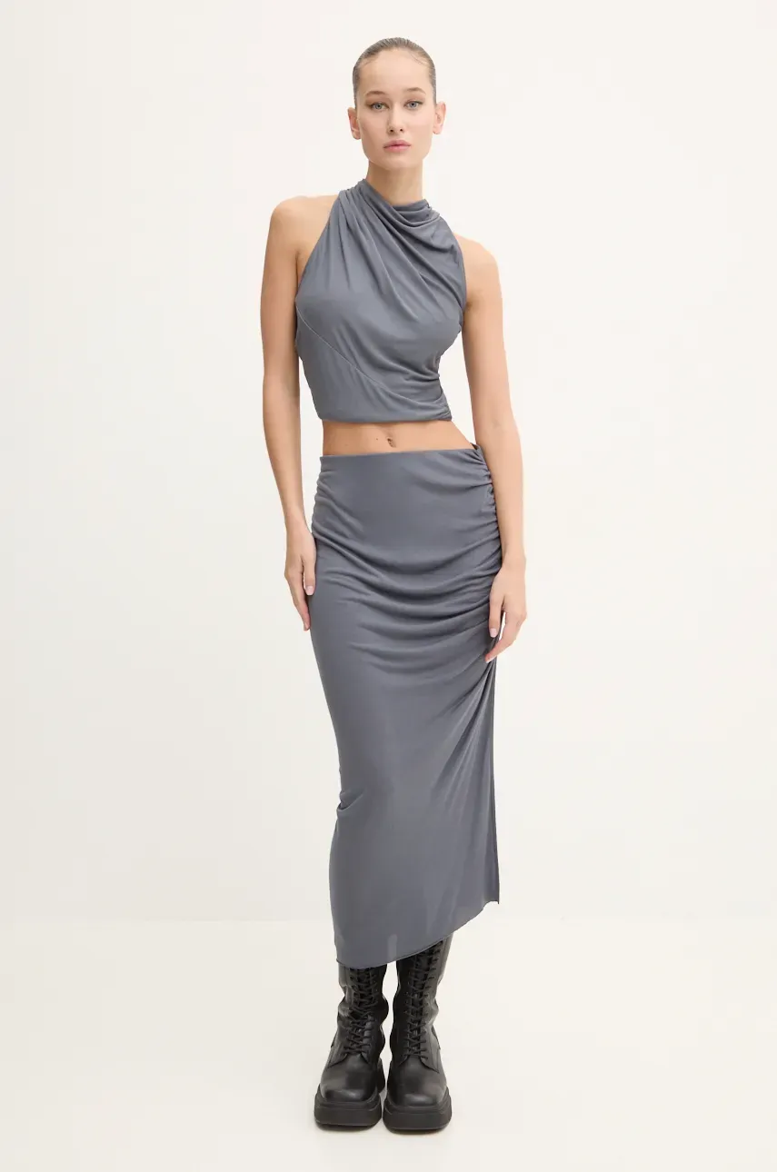 Блузка Rick Owens Lilies женская цвет серый однотонная LI02D5121RV Блузка Rick Owens Lilies женская цвет серый однотонная LI02D5121RV