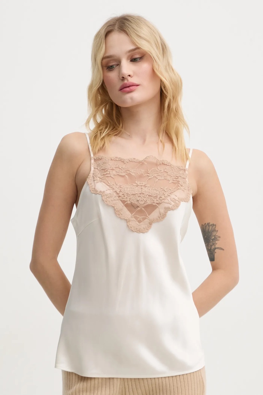 Блузка By Malene Birger LEEBA жіноча колір бежевий однотонна Q70365018 