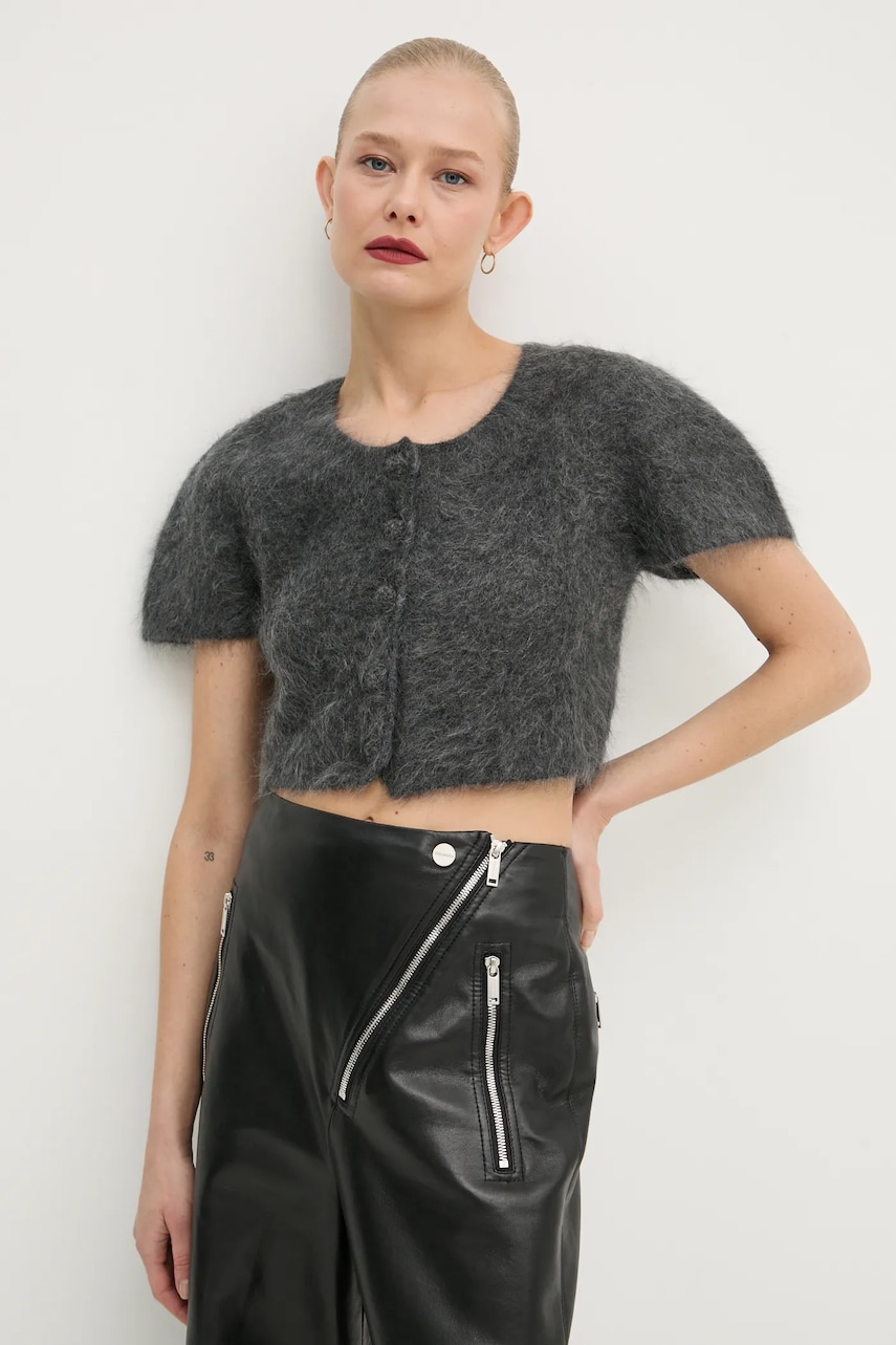 By Malene Birger cardigan din lana ZHARA culoarea gri, călduros, Q72556003 By Malene Birger cardigan din lana ZHARA culoarea gri, călduros, Q72556003