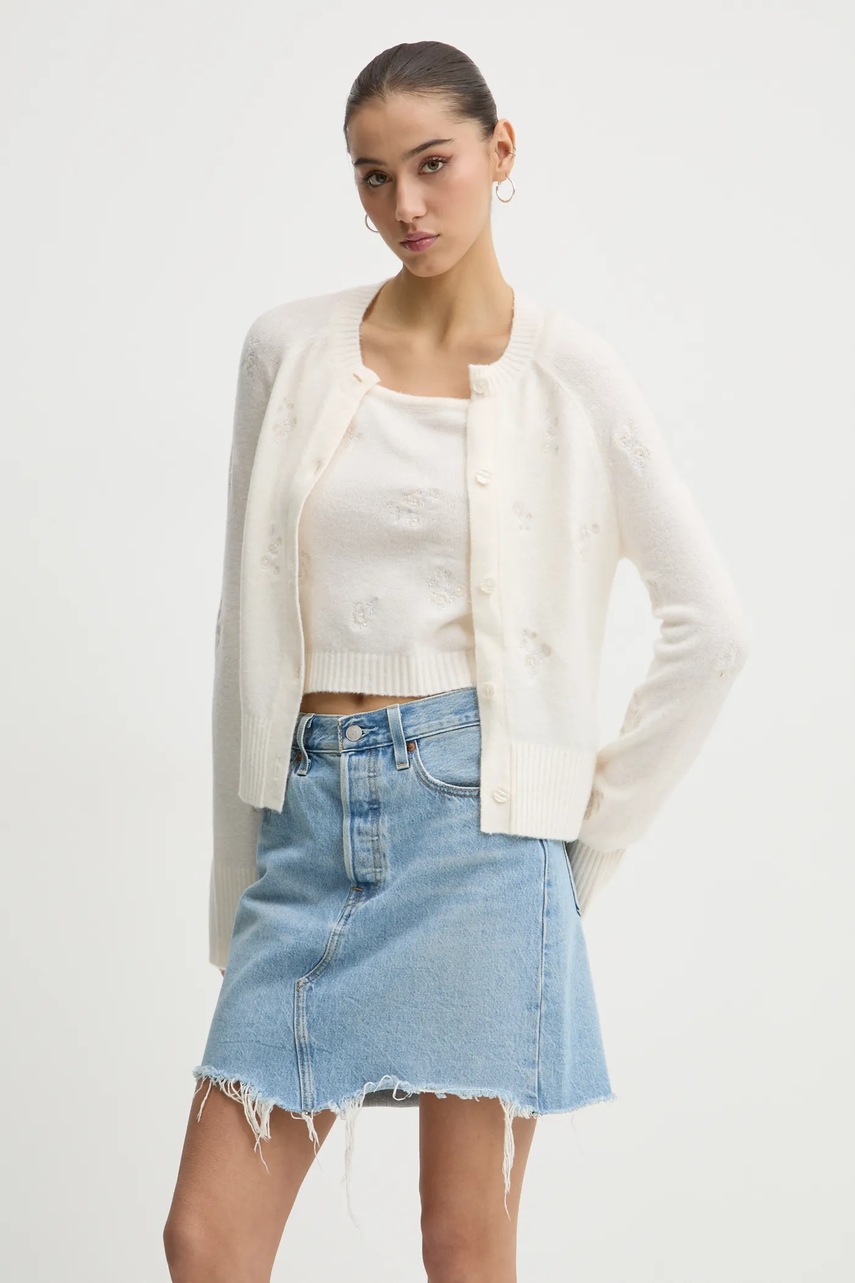 Abercrombie & Fitch pulover femei, culoarea bej, KI150-4293