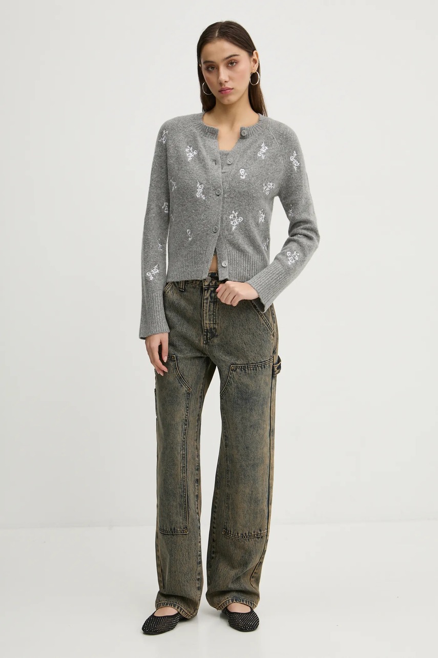 Πουλόβερ Abercrombie & Fitch χρώμα: γκρι, KI150-4293 φωτογραφία