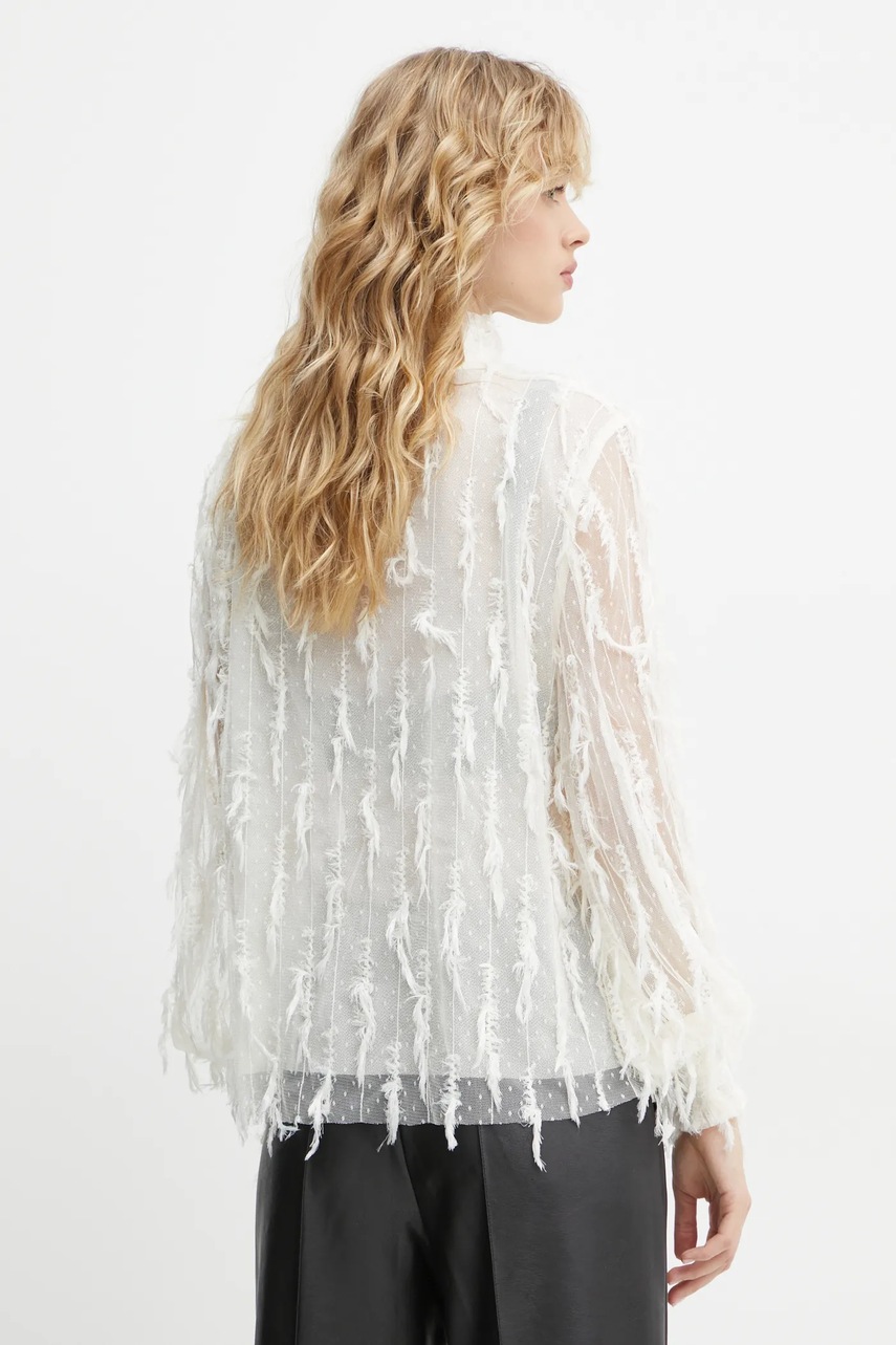 Μπλουζάκι MUNTHE SKALLO χρώμα: μπεζ, 244102824440 φωτογραφία