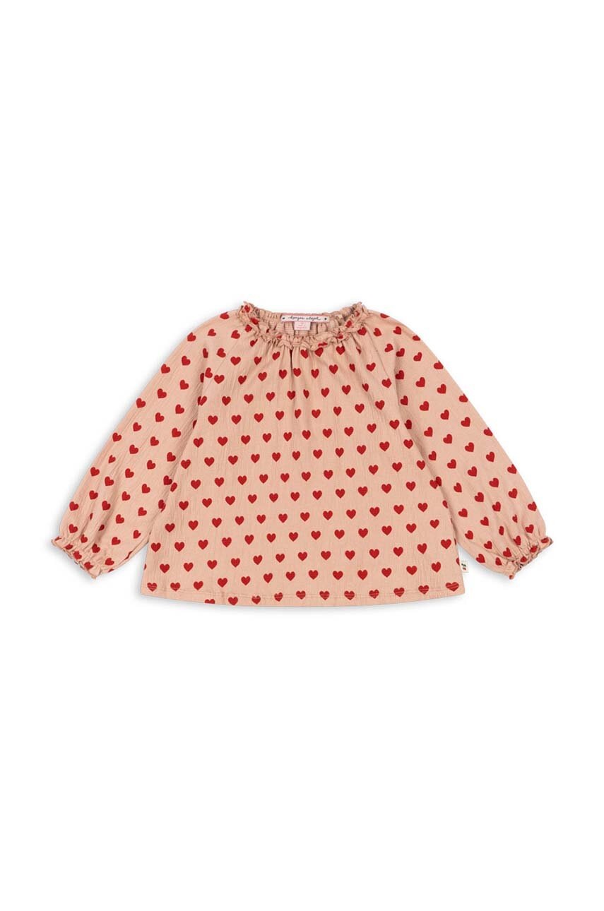 

Детска блуза Konges Sløjd CHLEO BLOUSE OCS в червено с десен KS101456, Червен