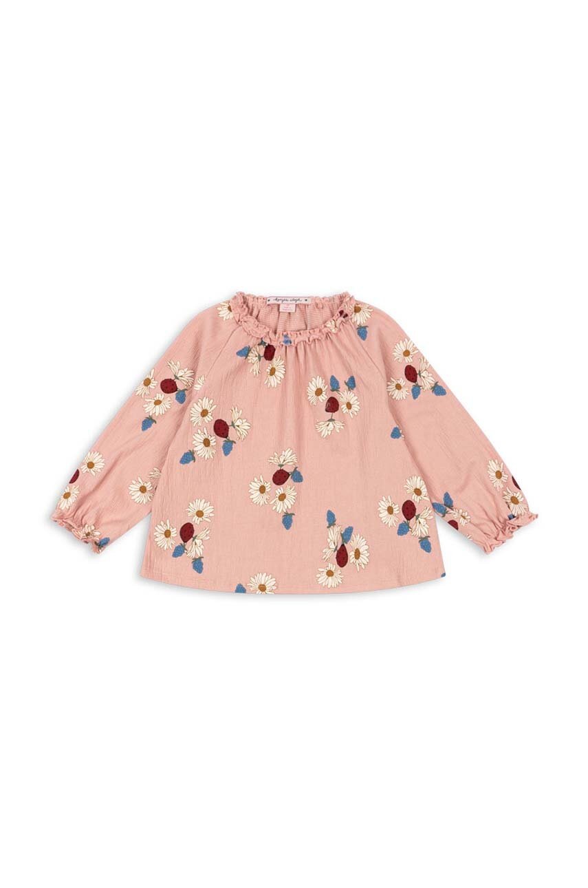 

Детска блуза Konges Sløjd CHLEO BLOUSE OCS в розово с десен KS101456, Розов