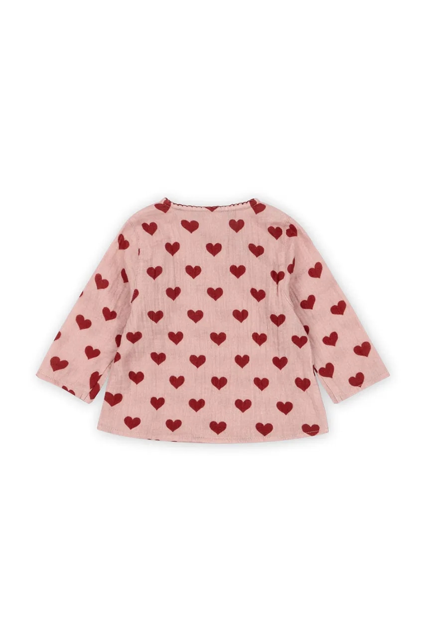 Хлопковая блузка для младенцев Konges Sløjd COCO BLOUSE GOTS цвет розовый узор KS101460 Хлопковая блузка для младенцев Konges Sløjd COCO BLOUSE GOTS цвет розовый узор KS101460