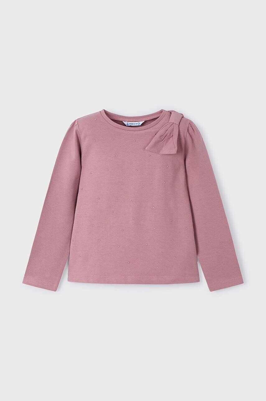 Mayoral bluza copii culoarea roz, neted, 4064 Mayoral bluza copii culoarea roz, neted, 4064