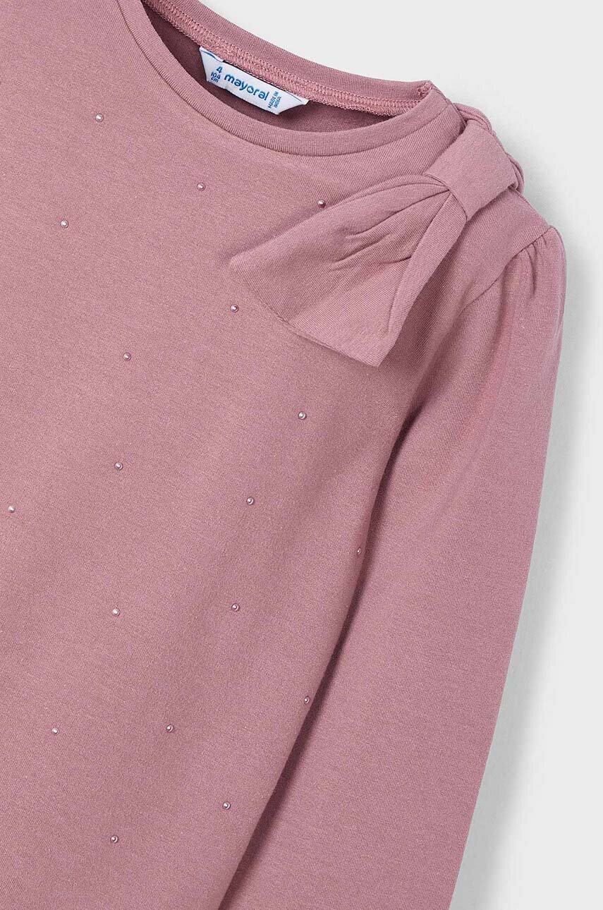 Детская блузка Mayoral цвет розовый однотонная 4064 в Ивано-Франковске Детская блузка Mayoral цвет розовый однотонная 4064 в Ивано-Франковске