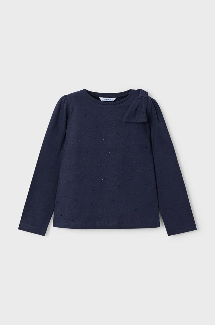 Mayoral bluza copii culoarea albastru marin, neted, 4064 Mayoral bluza copii culoarea albastru marin, neted, 4064