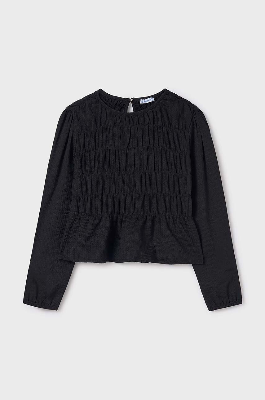 Mayoral bluza copii culoarea negru, neted, 7192