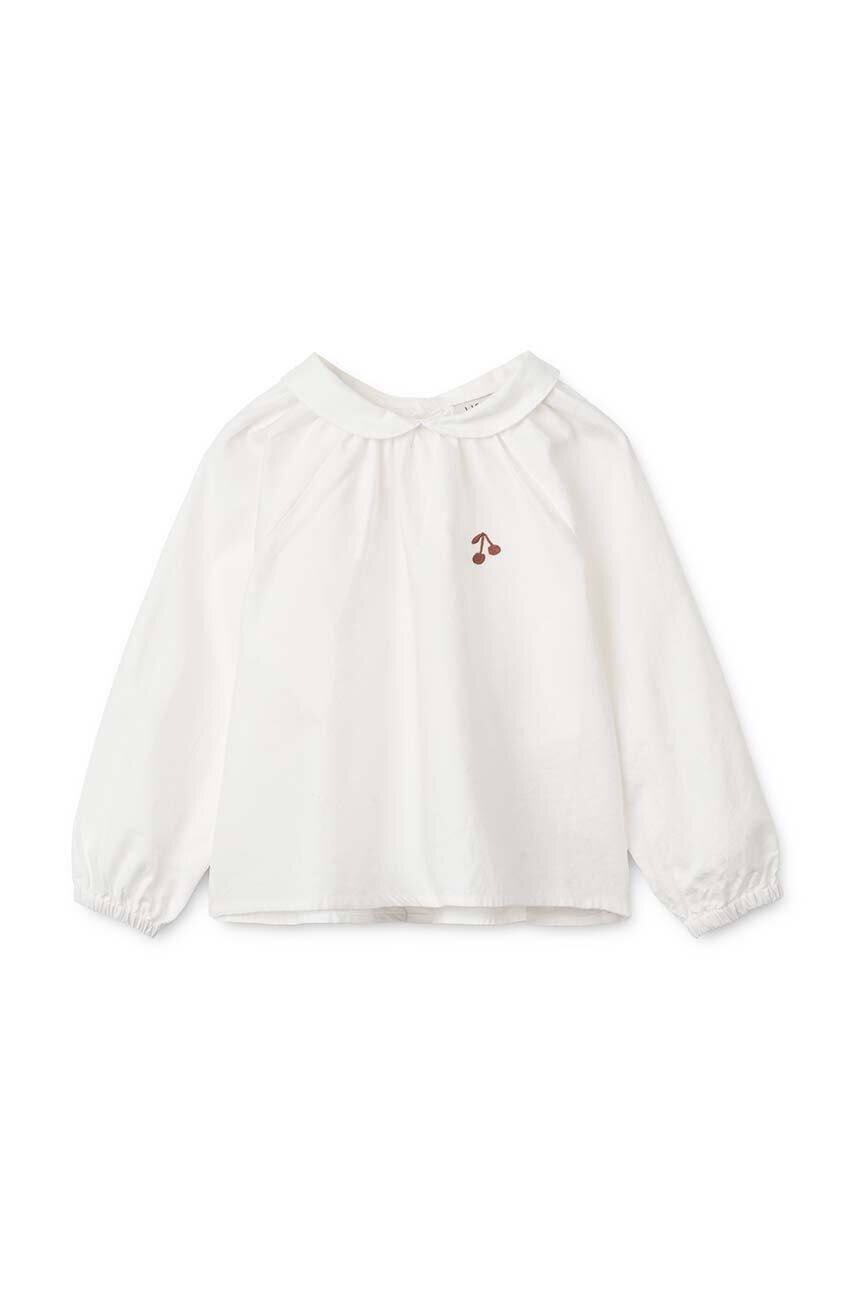 Детская хлопковая блузка Liewood Rhea Top цвет белый однотонная LW19502